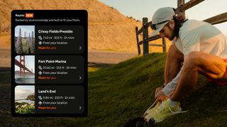 The Strava app, showing AI-powered updates.
