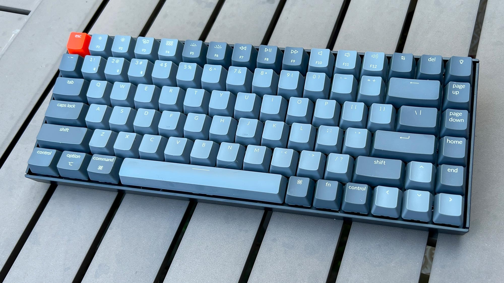 keychon k2 mechanical keyboard sitting on table