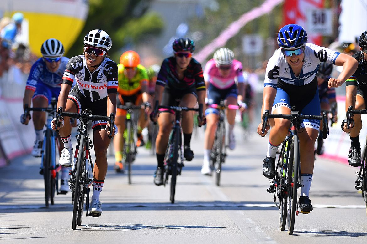 Lotta Lepist&ouml; (Cervelo-Bigla) wins stage 6