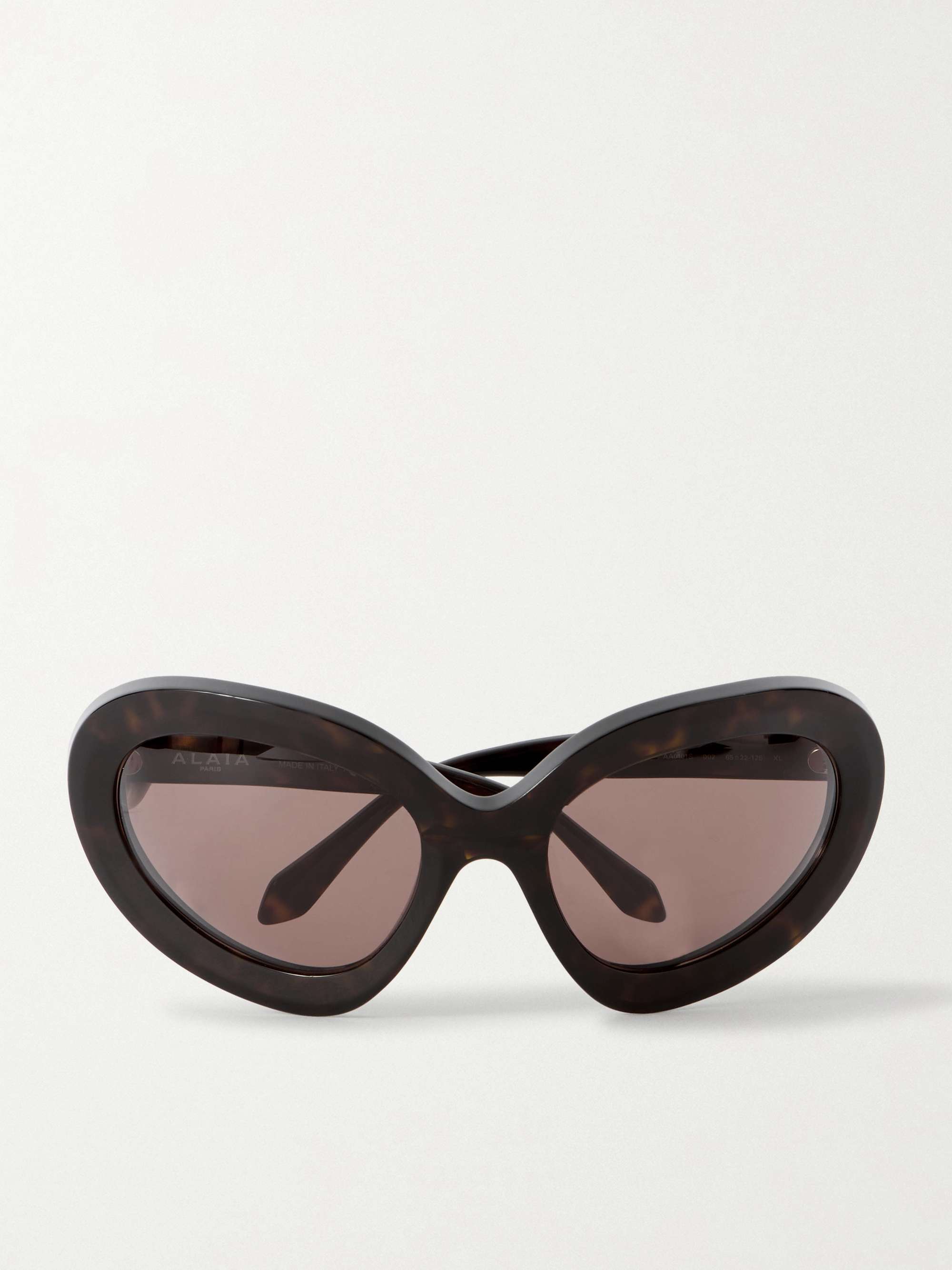 Round-Frame Tortoiseshell Acetate Sunglasses