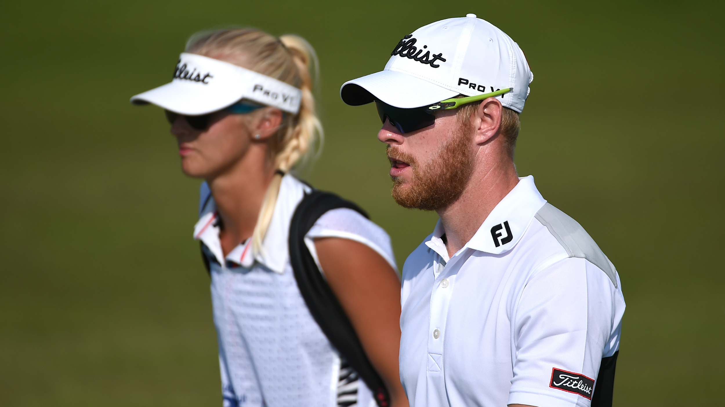 Jens Dantorp with his caddie at the NBO Golf Classic Grand Final