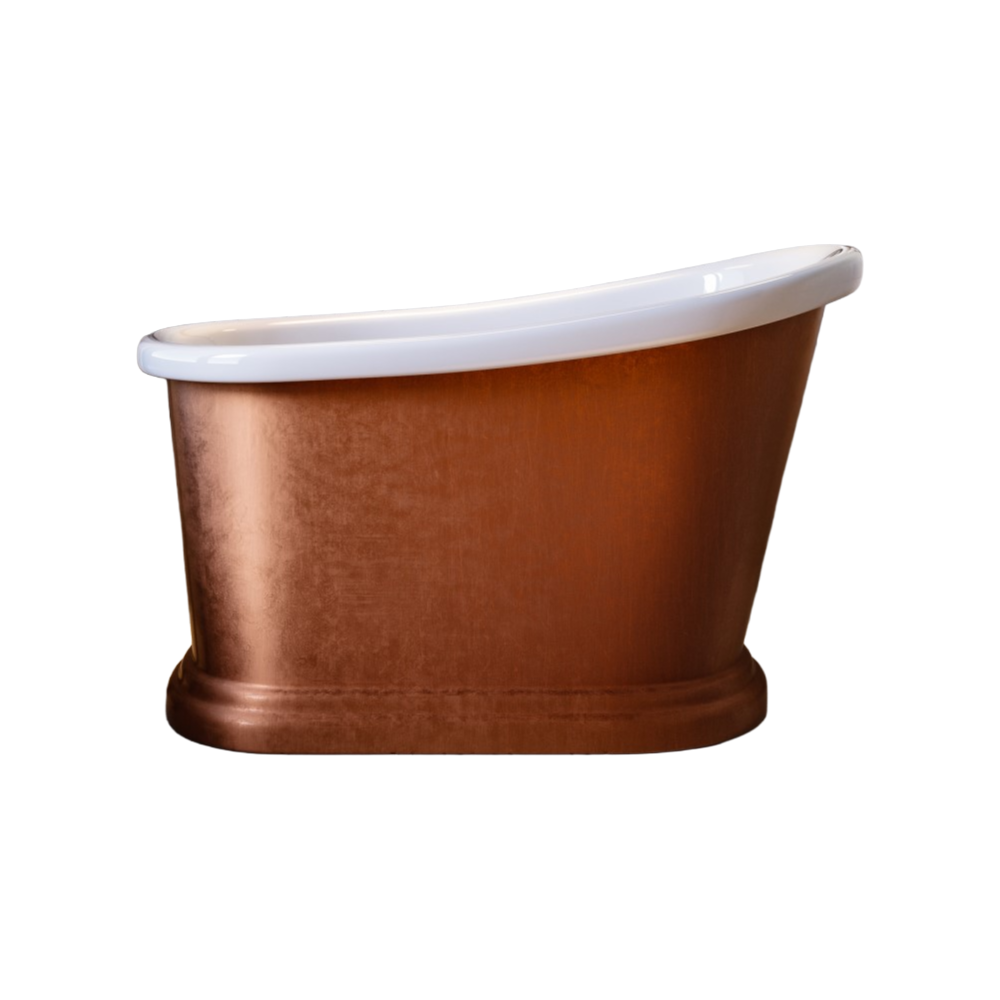 Copper Effect Roll Top Deep Freestanding Bath