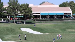 The 18th green at TPC Summerlin