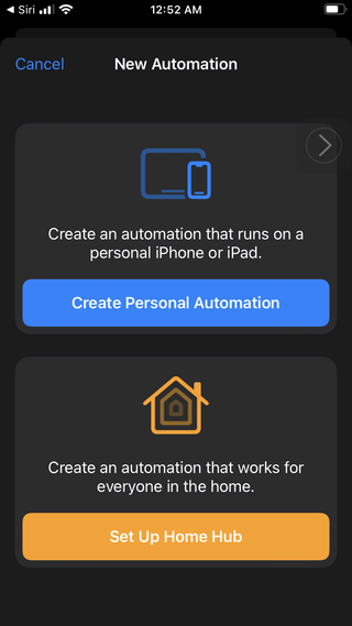 Create Personal Automation