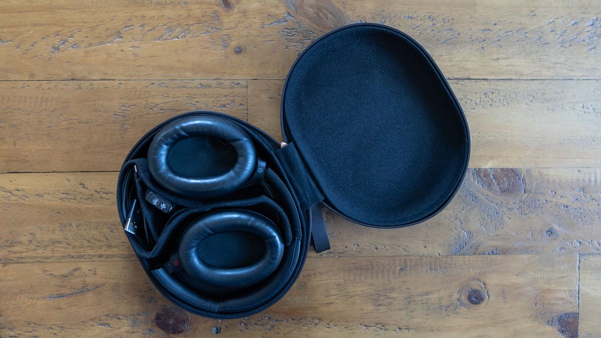 Sony WH-1000XM4 headphones in use
