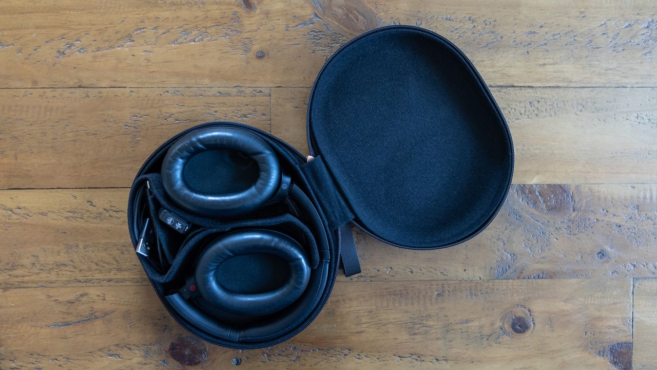 Sony WH-1000XM4 headphones in use