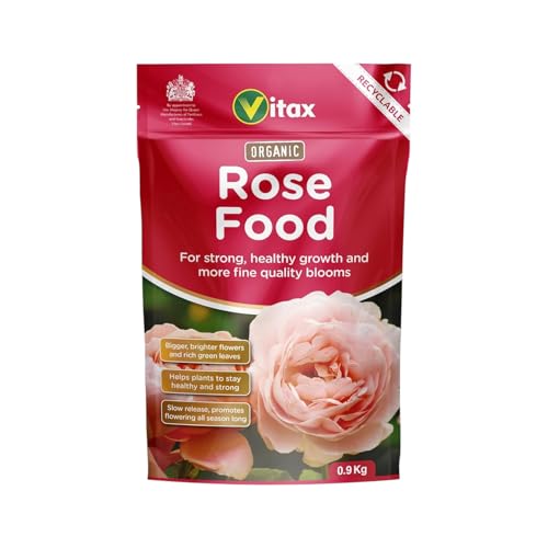 Vitax Organic Rose Feed &amp;ndash; All-Natural Fertilizer for Healthier, Vibrant Roses &amp;ndash; Boosts Growth, Blooms, and Soil Health &amp;ndash; Ideal for Organic Gardening (0.9kg Pouch)