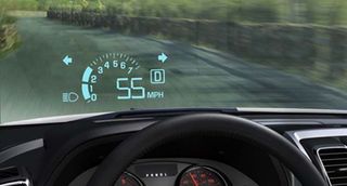 Head-up displays allow you too keep your eyes on the road.