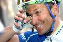 Ivan Basso (Liquigas-Cannondale) at the finish of stage 11.