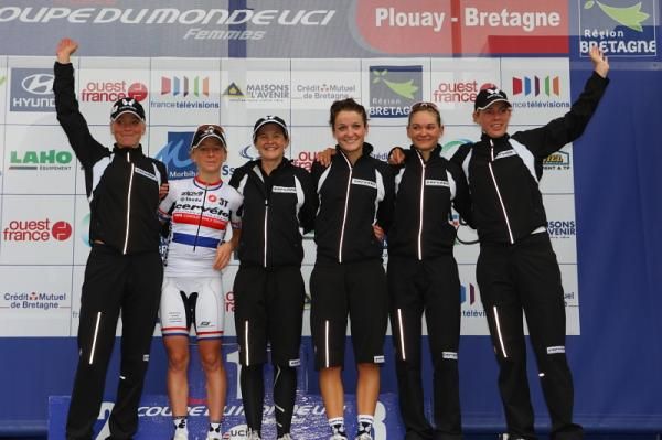 World Cup team competition winners - Cervelo Test Team, who took the title from leaders HTC - Columbia Women in this final round