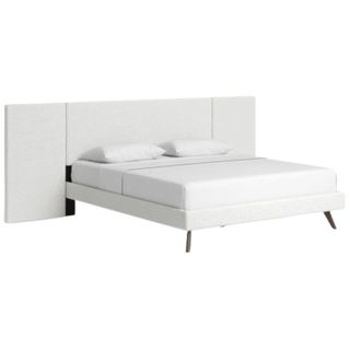 Arianis Cream Boucle Extended Headboard Boucle Bed Frame