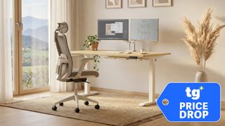Desktronic standing desk and chair