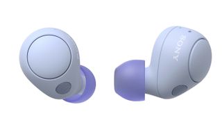Sony WF-C700N wireless earbuds in lavender
