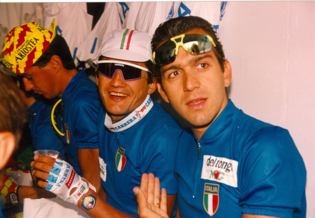 Franco Ballerini enjoying a lighter moment before the Worlds