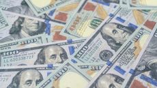 Many hundred-dollar bills scattered around.