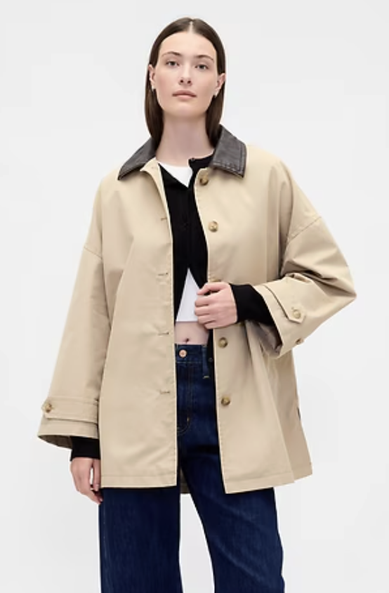 Gap, Twill Oversized Trench Coat