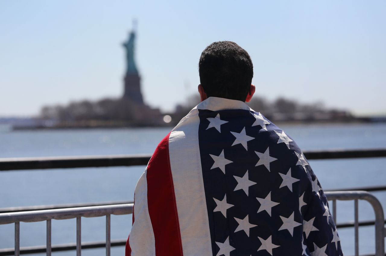 Immigration protest in New York City. 