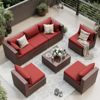 Modular Rattan Outdoor Patio Sectional Furniture Sofa Set| was $759.98 now $419.96 at Walmart