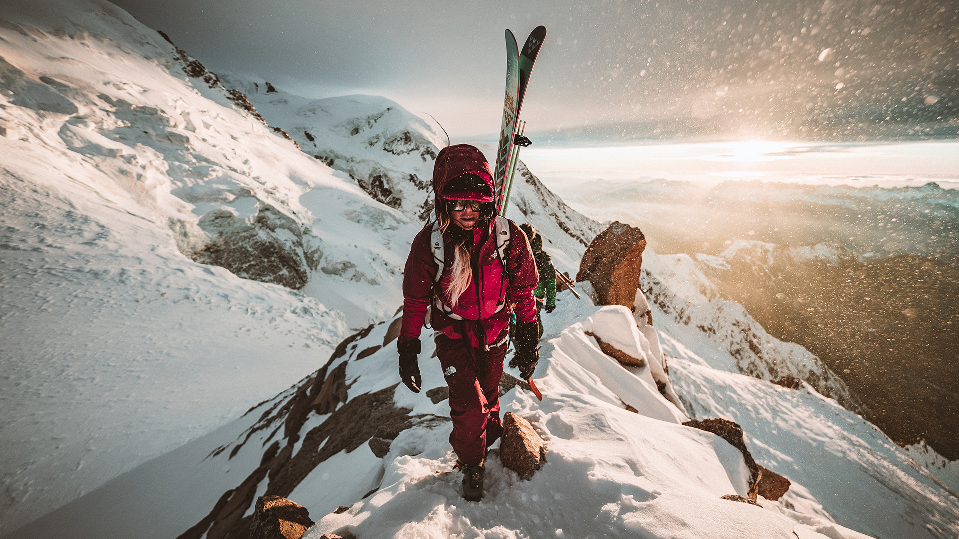 The North Face Summit Series Advanced Mountain Kit in use