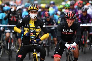 Primoz Roglic and Tadej Pogacar at the Itzulia Basque Country