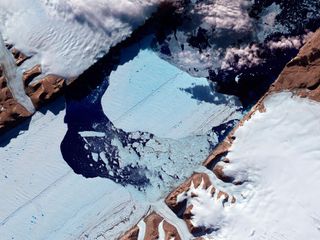 Closeup of the Ice Island from Petermann Glacier