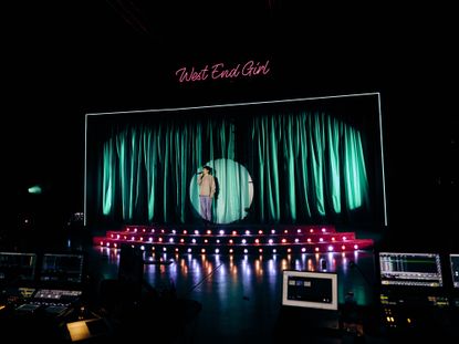 lily allen during dress rehearsals on the west end girl stage tour