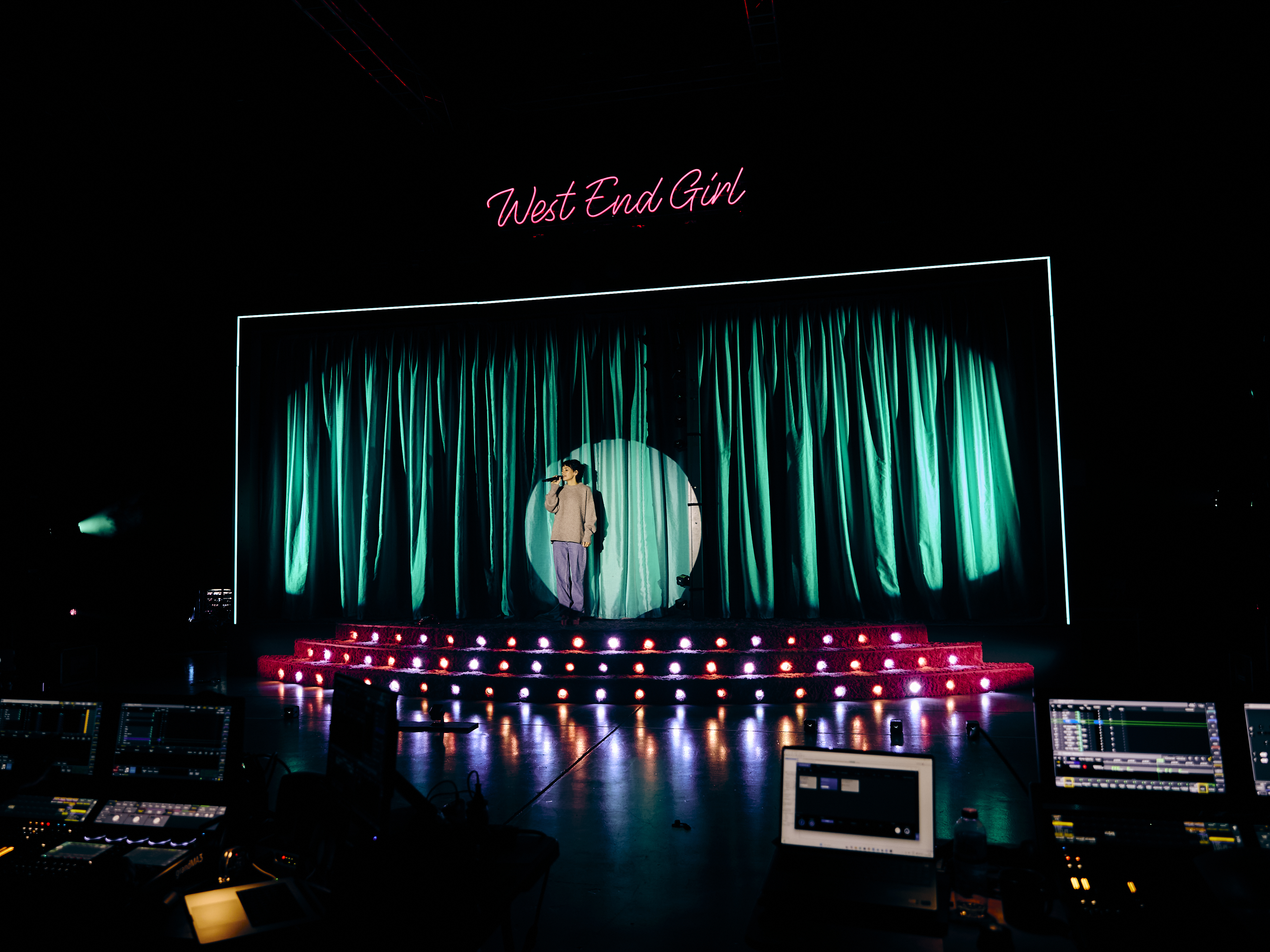 lily allen during dress rehearsals on the west end girl stage tour