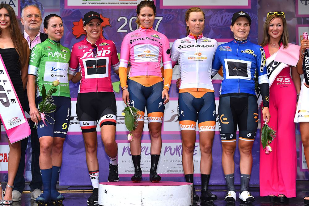Giro Rosa jersey wearers after stage 1