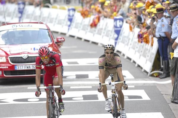 Alessandro Ballan just managed to get the better of Aitor Perez in the sprint for second.