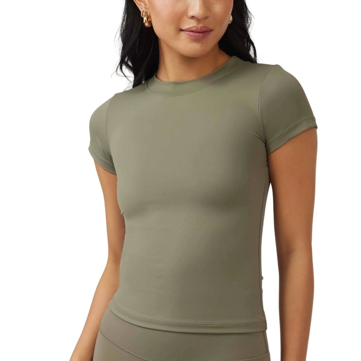 another version second skin tee in olive