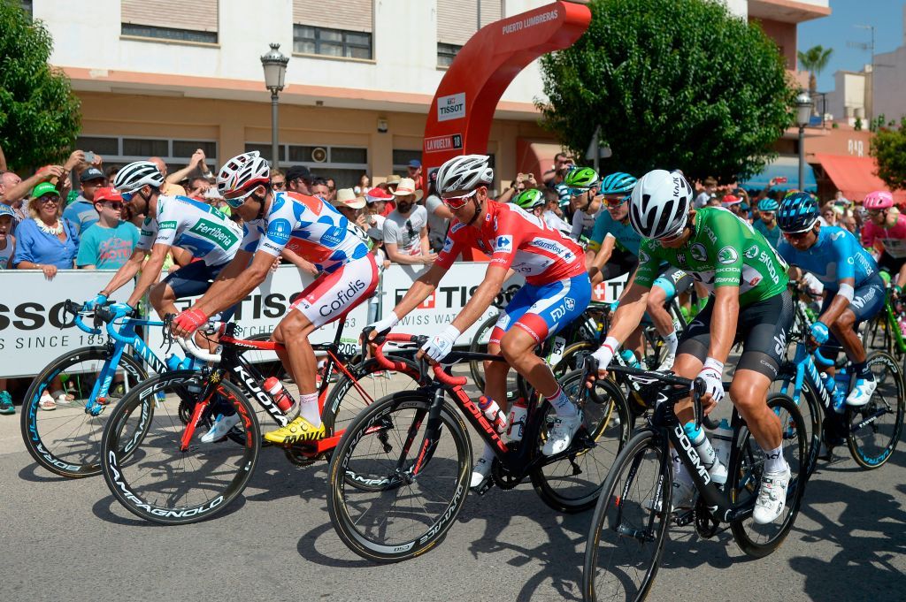 The start of stage 7 of the Vuelta a Espa&ntilde;a