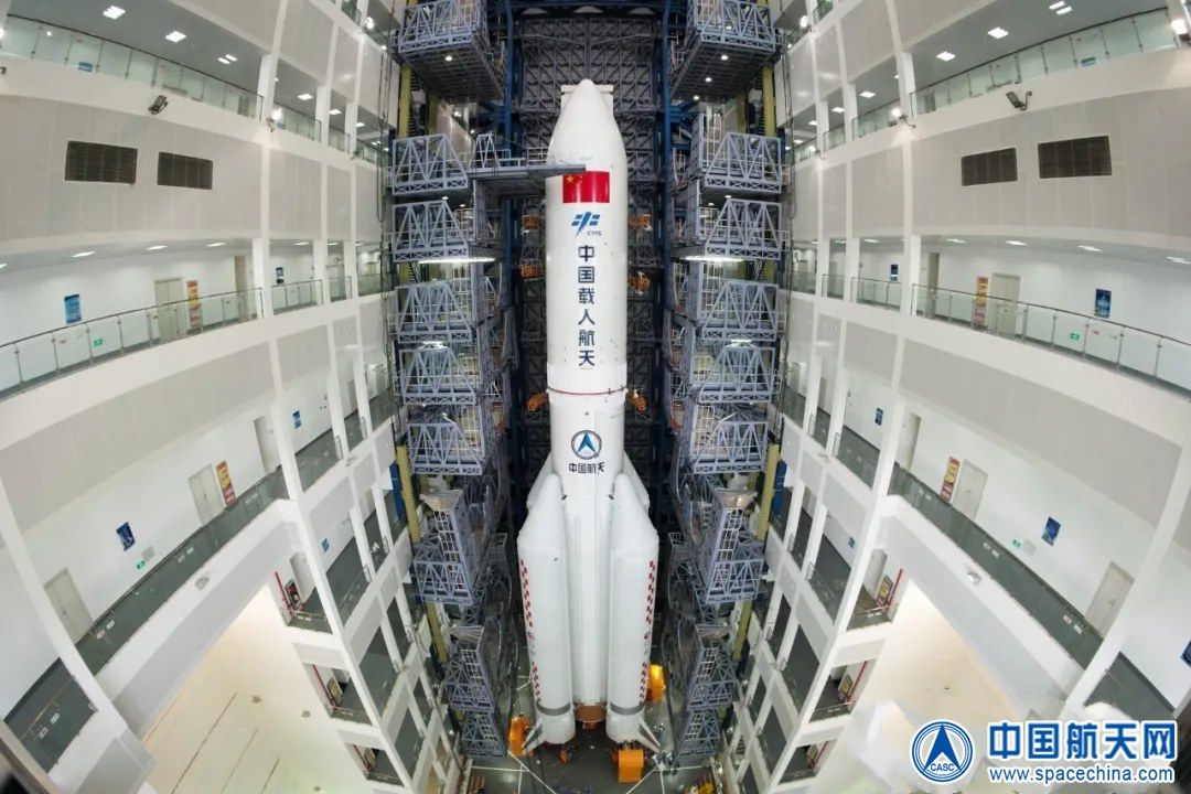 China's first Long March 5B rocket launches the country's next-generation space capsule into orbit on an uncrewed test flight from Wenchang Space Launch Center on Hainan Island in southern China on May 5, 2020.