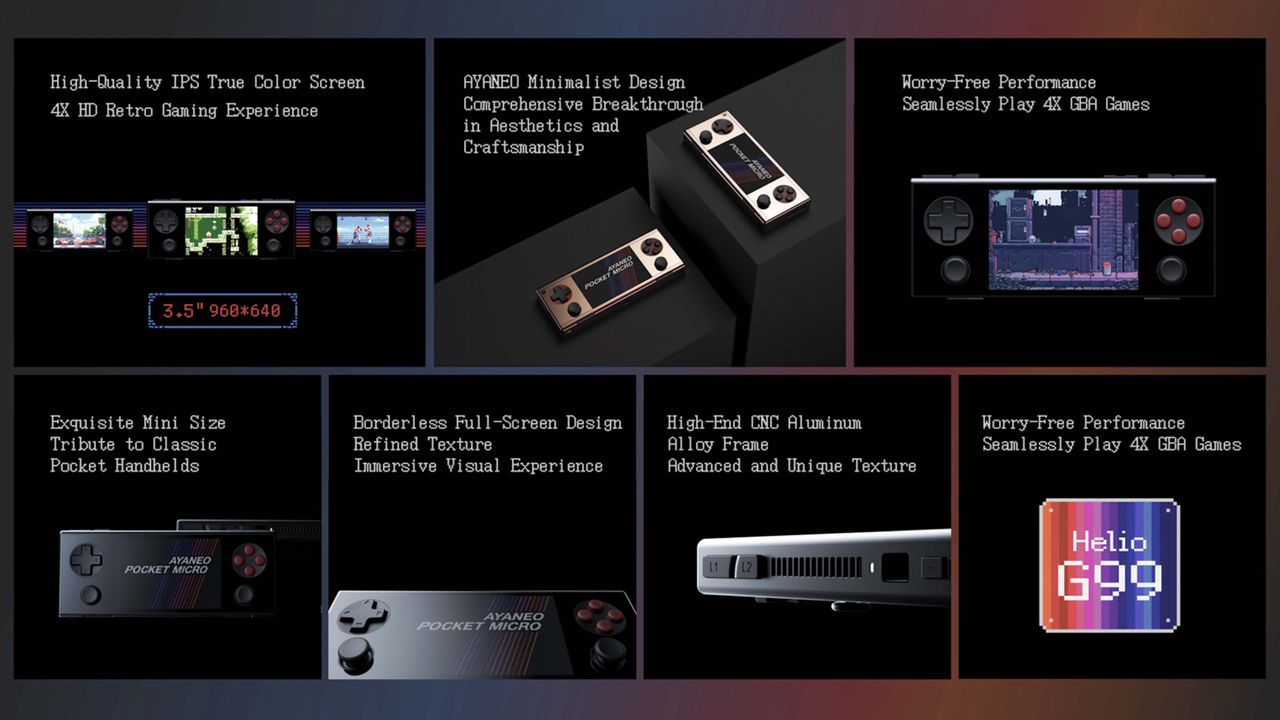 AYANEO Pocket Micro specs.