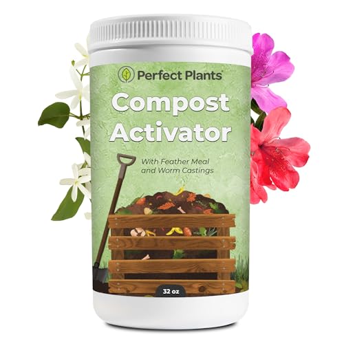 Compost Activator by Perfect Plants | Boosts Microorganisms & Adds Organic Fertilizer | for Use in Composter Tumblers, Machine Bins, or Turners | Fermented Bran With Microbial Inoculant (32 Oz)