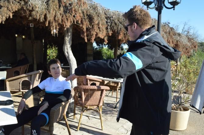 Geraint Thomas and Rod Ellingworth