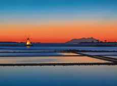 salt flats in Marsala, Sicily