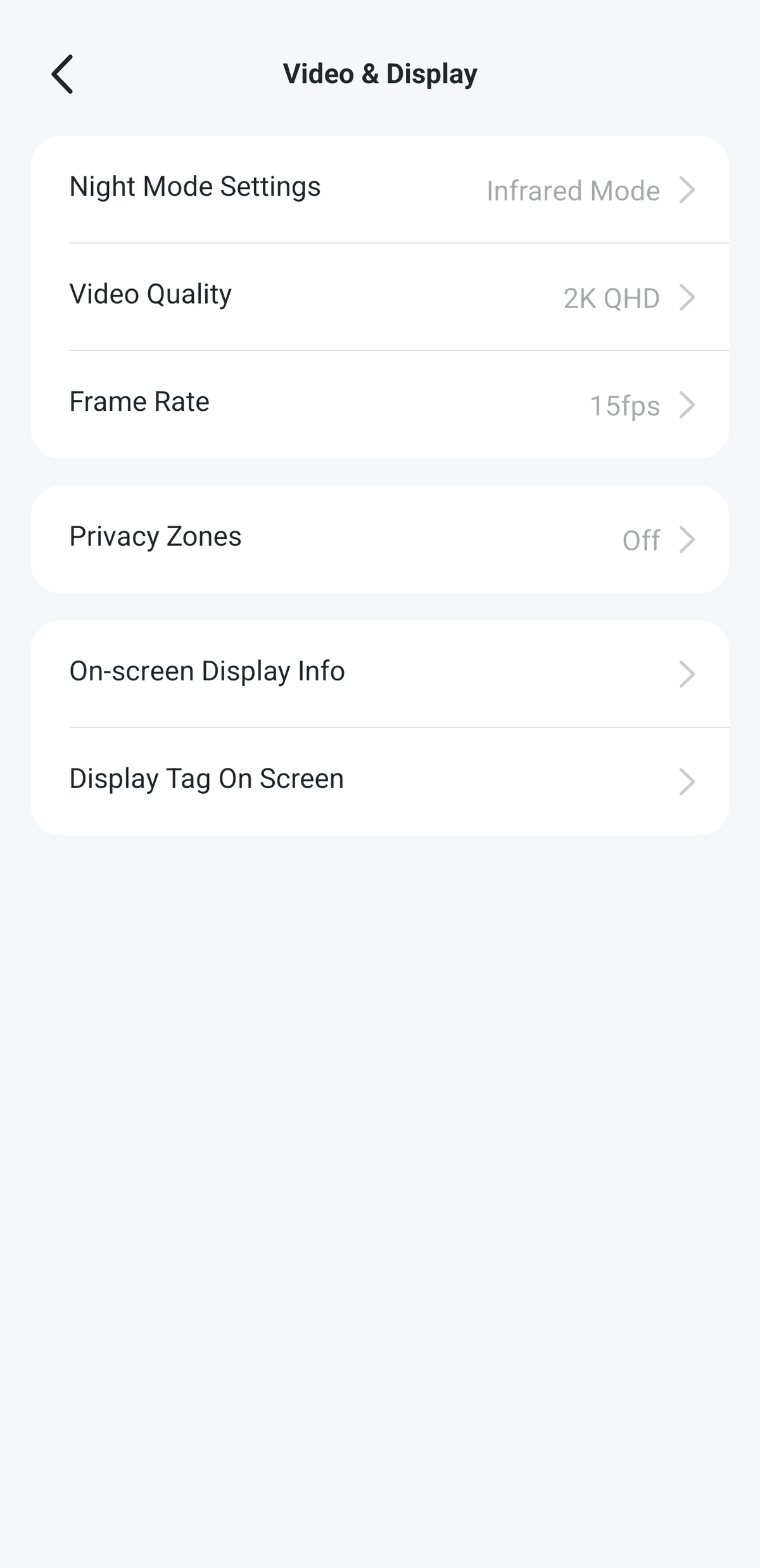 Screenshots from the TP-Link Tapo application