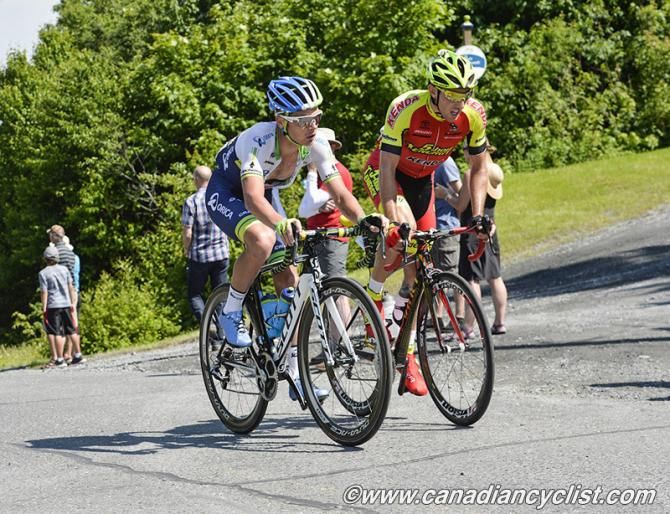 Christian Meier (Orica GreenEDGE) marks Michael Woods (5 HOUR Energy p/b Kenda)