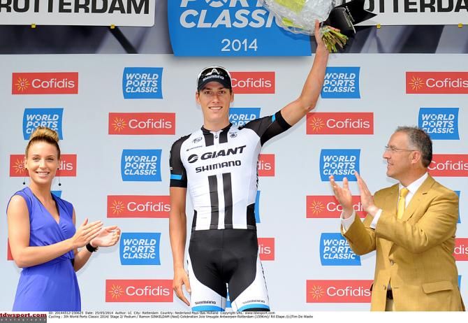 Giant-Shimano's Ramon Sinkeldam wins the second stage at World Ports Classic