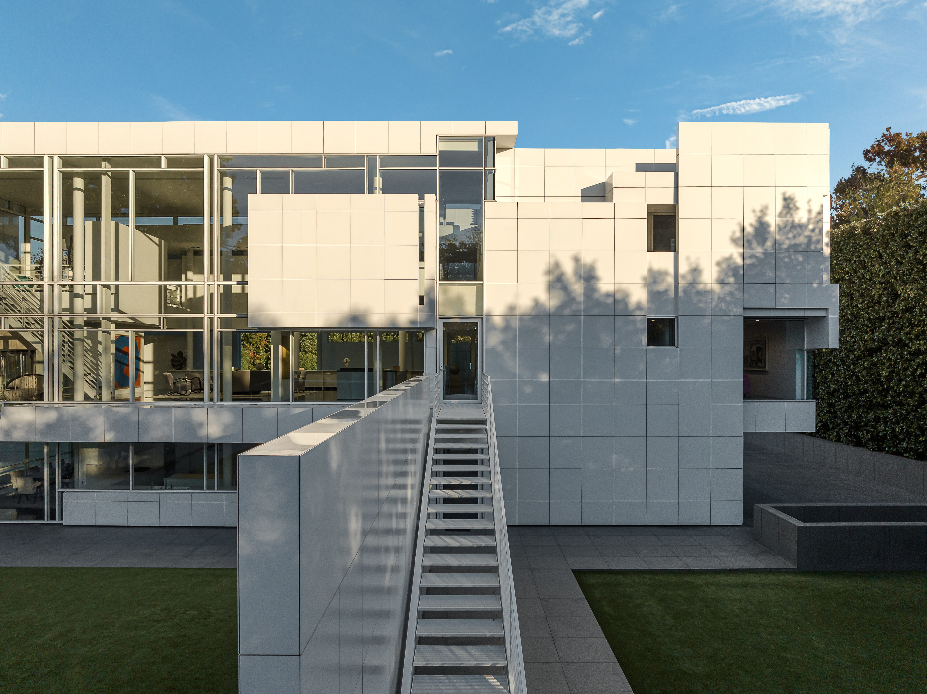 The Rachofsky House sits on a black granite podium