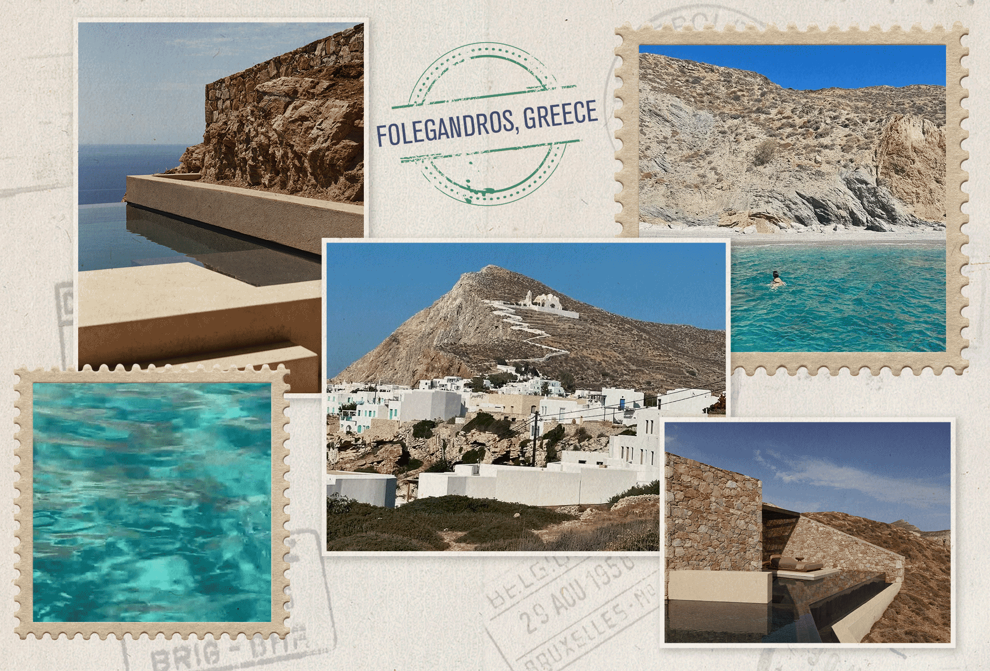 a collage of images featuring lesser-known European destinations in Spain, France, Italy, and Greece