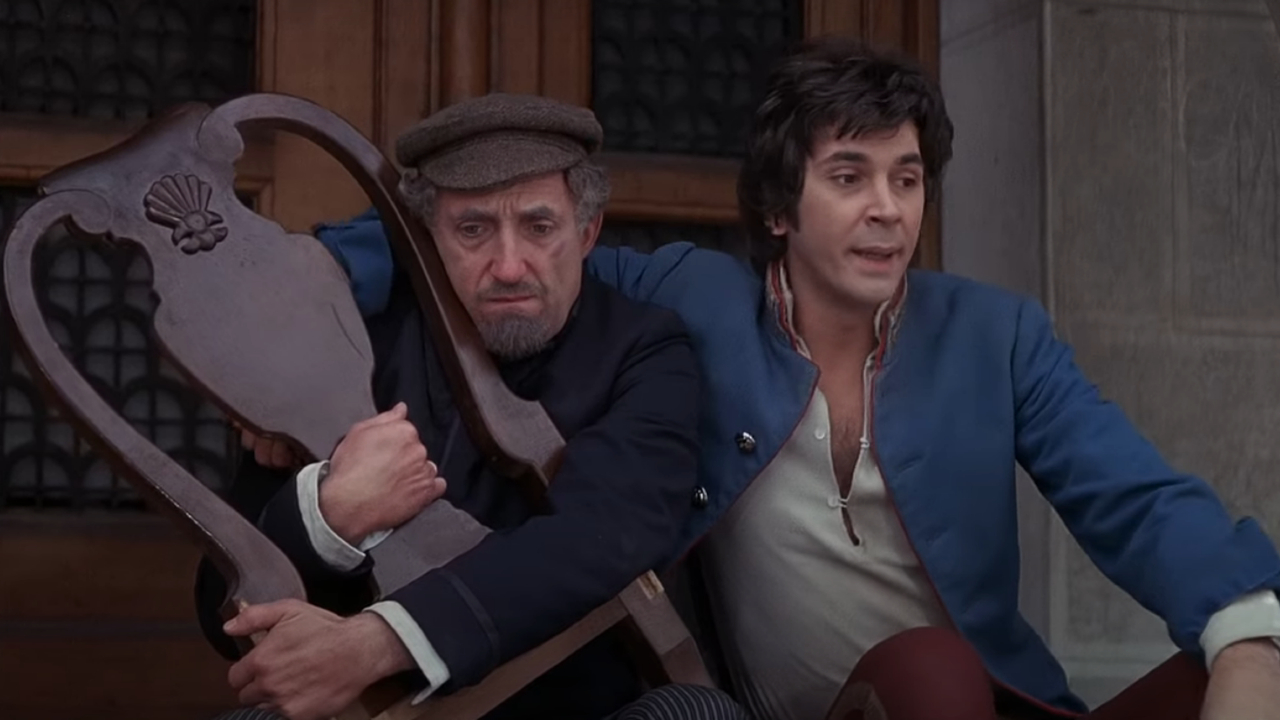 Ron Moody and Frank Langella in The Twelve Chairs.