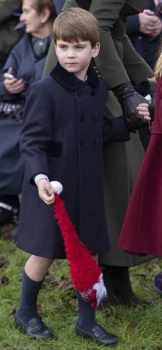 Prince Louis was given a festive toy by the Sandringham crowd