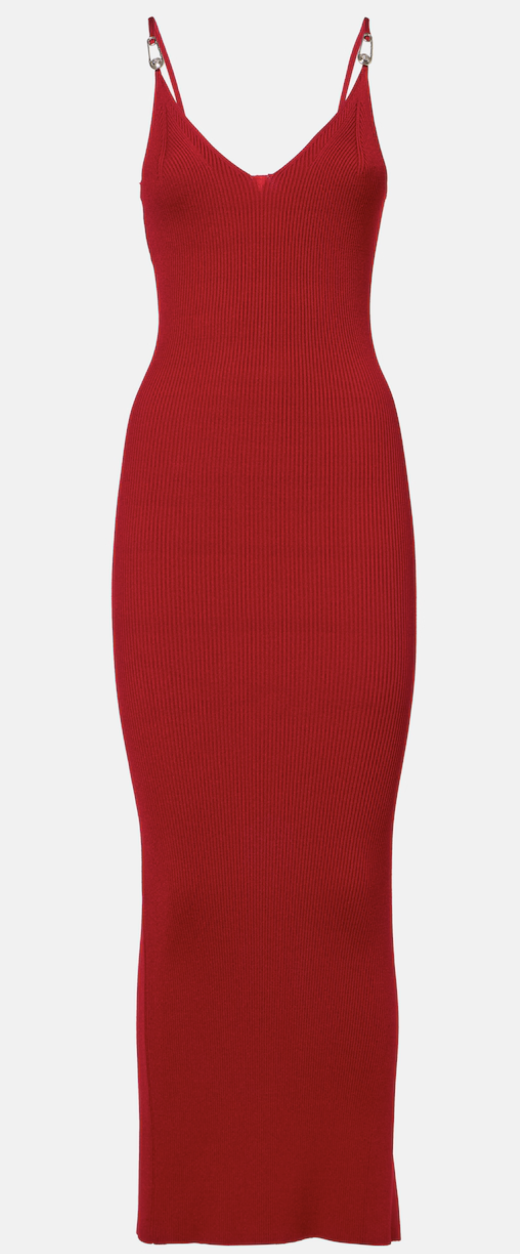 Versace, Ribbed Knit Slip Dress