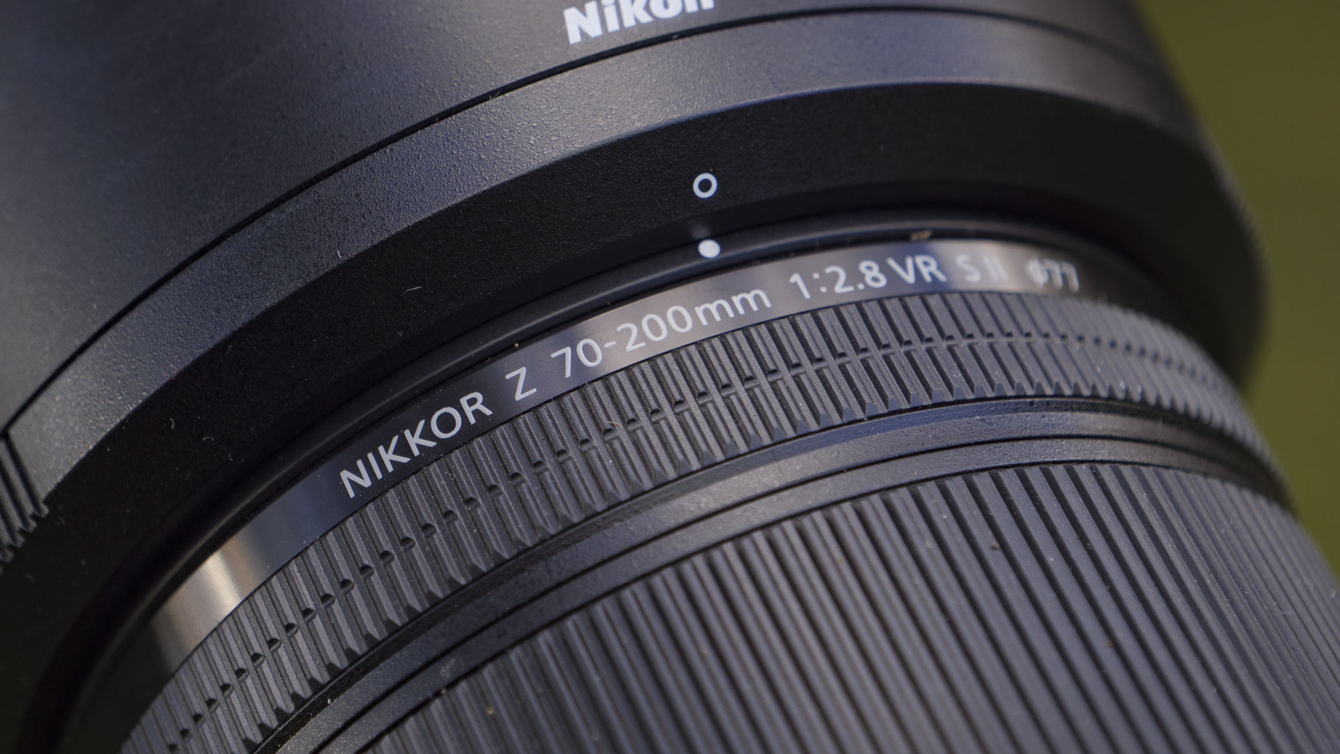 Close up of the Nikon Z 70-200mm f/2.8 S II lens' details