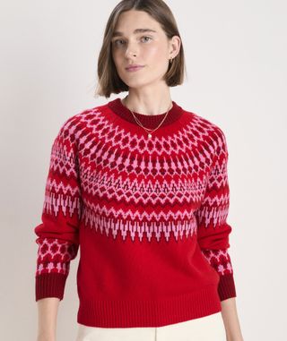 Nordic Crewneck Sweater - Red Velvet