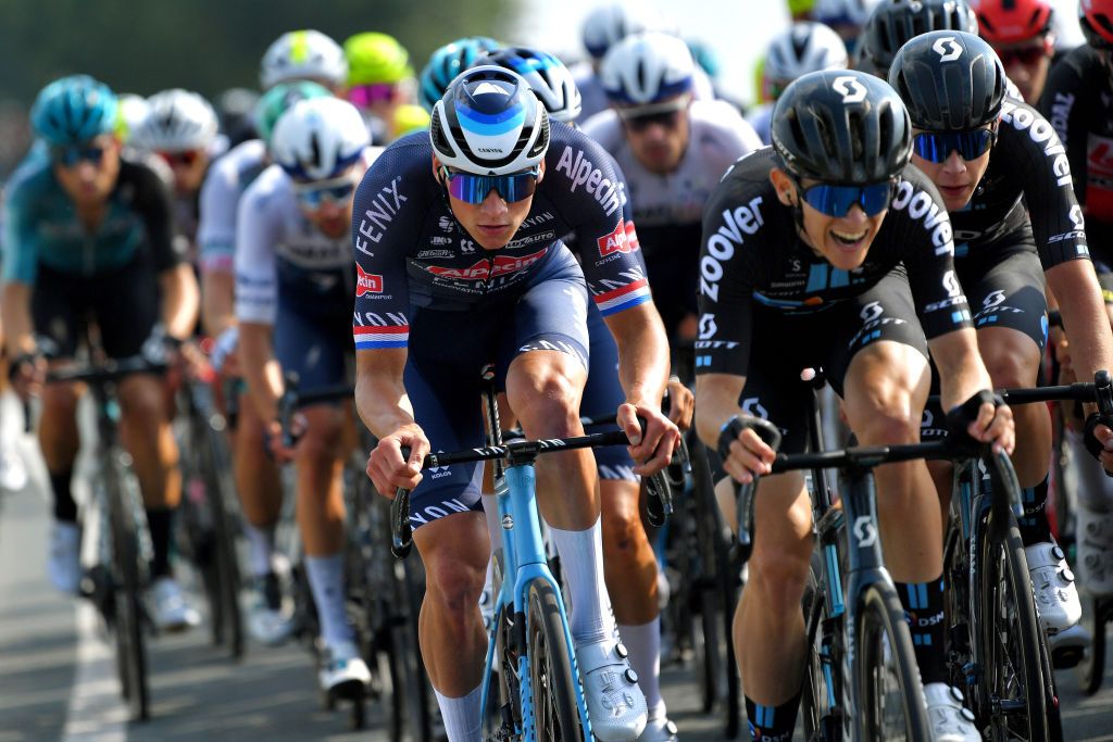 BOORTMEERBEEK BELGIUM SEPTEMBER 18 Mathieu Van Der Poel of Netherlands and Team AlpecinFenix competes during the 11th Primus Classic 2021 a 1977km race from Brakel to Boortmeerbeek Wespelaar Haacht primusclassic PrimusClassic on September 18 2021 in Boortmeerbeek Belgium Photo by Luc ClaessenGetty Images