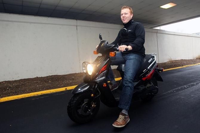 The Belgian team's scooter has arrived.