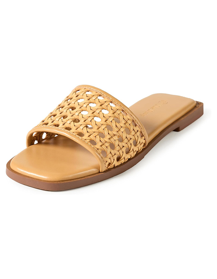 The Drop, The Drop Women's Oslo One Band Sandal, Tan Woven, 6