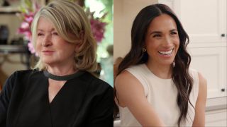 Martha Stewart in Netflix's Martha documentary and Meghan Markle in Netflix's With Love, Meghan